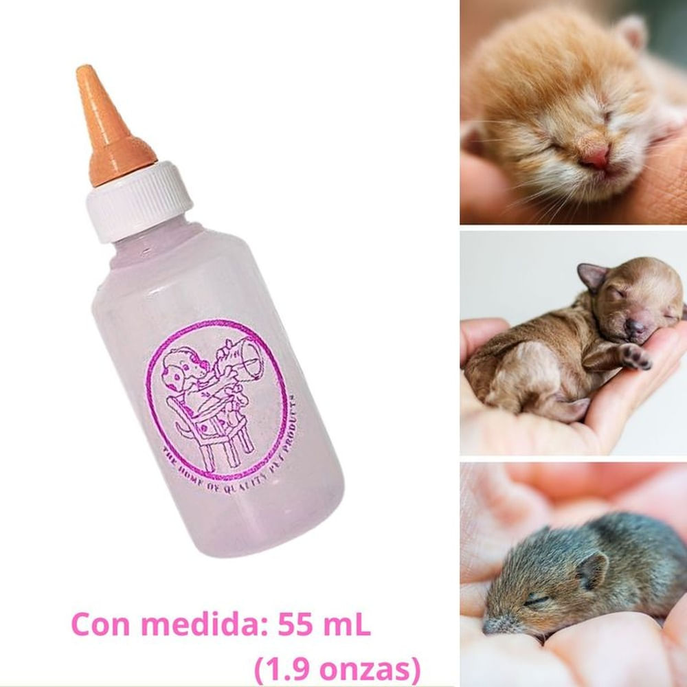 BIBERON PARA MASCOTAS x 55 mL - ROSADO