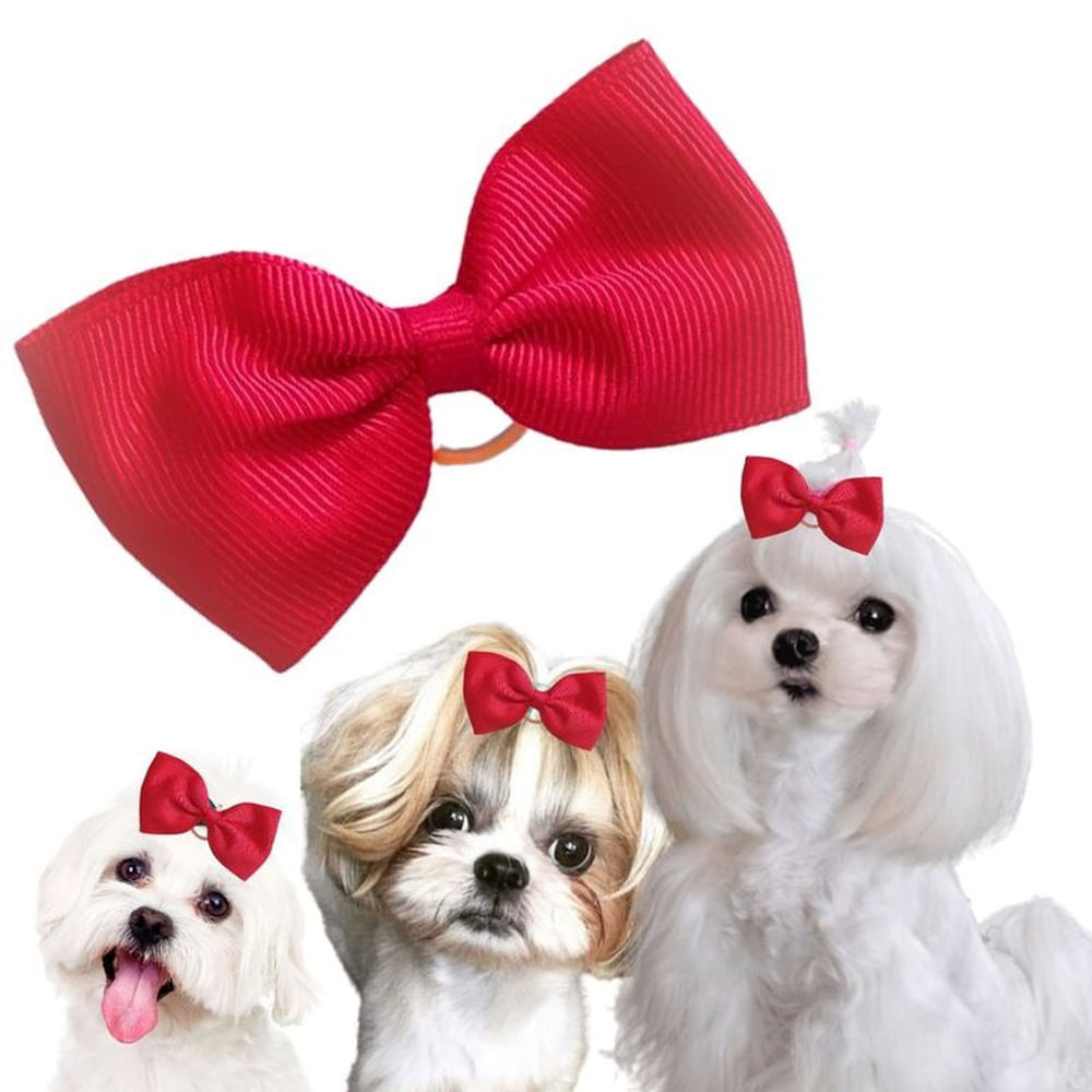 MOÑO PARA MASCOTAS ROJO - GRANDE