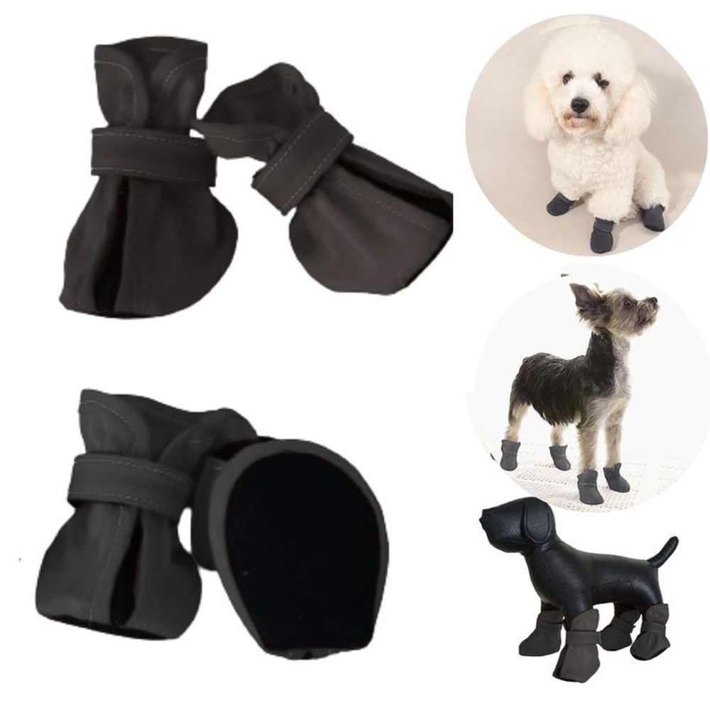 ZAPATOS IMPERMEABLES P-PERROS Y MASCOTAS NEGRO-XL