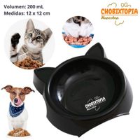 PLATO PARA MASCOTA OREJITAS NEGRO x 200 ML