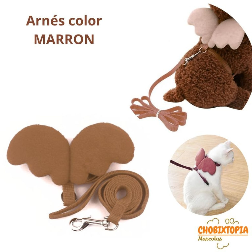 ARNES CON ALAS Y CORREA TALLA XS - MARRON