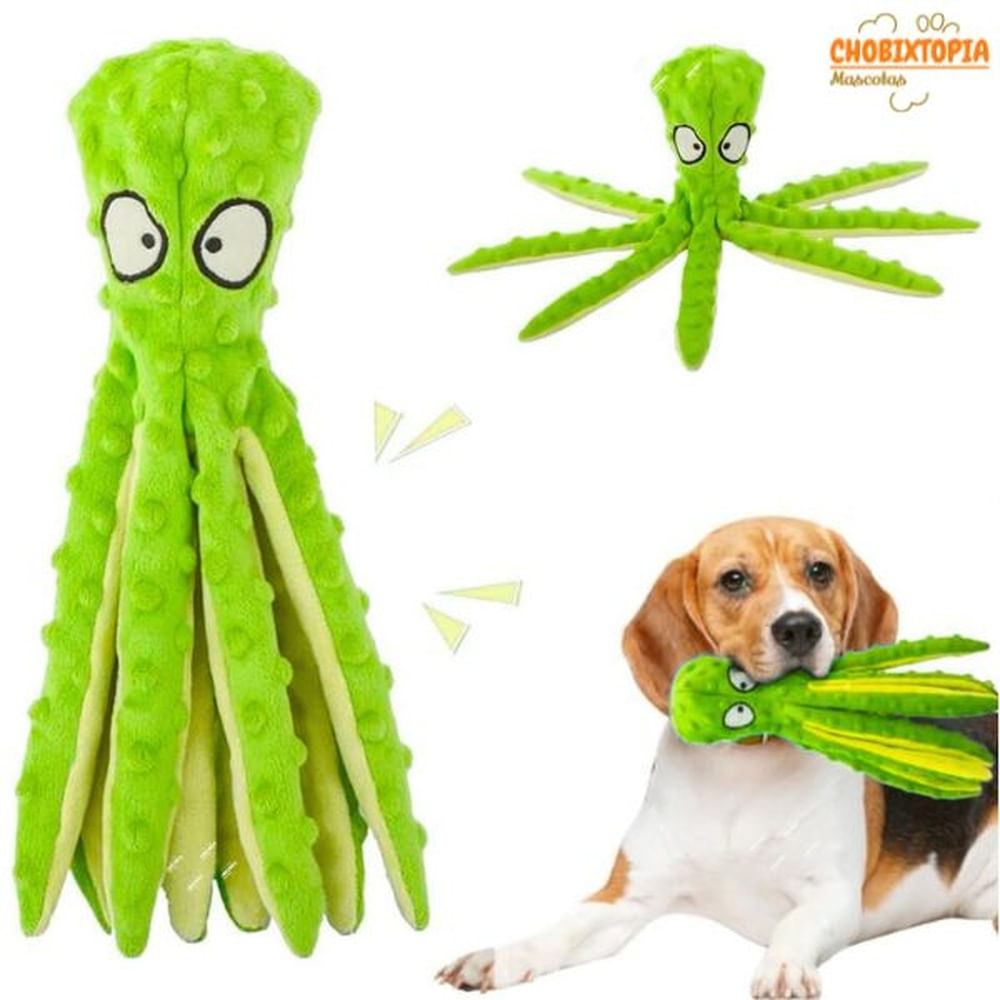 JUGUETE CHIRRIANTE PULPITO SIN RELLENO PARA PERROS VERDE
