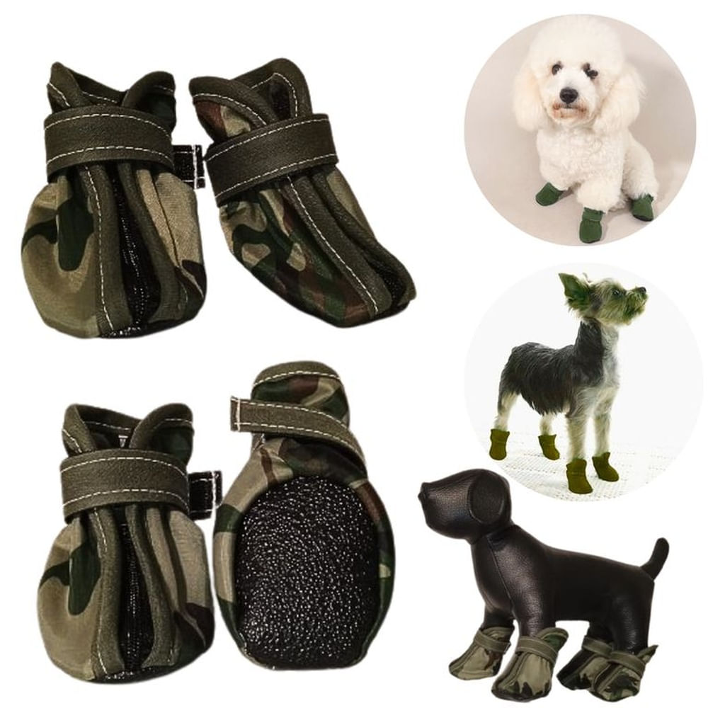 ZAPATOS IMPERMEABLES P-PERROS Y MASCOTAS VERDE MILITAR-XXL