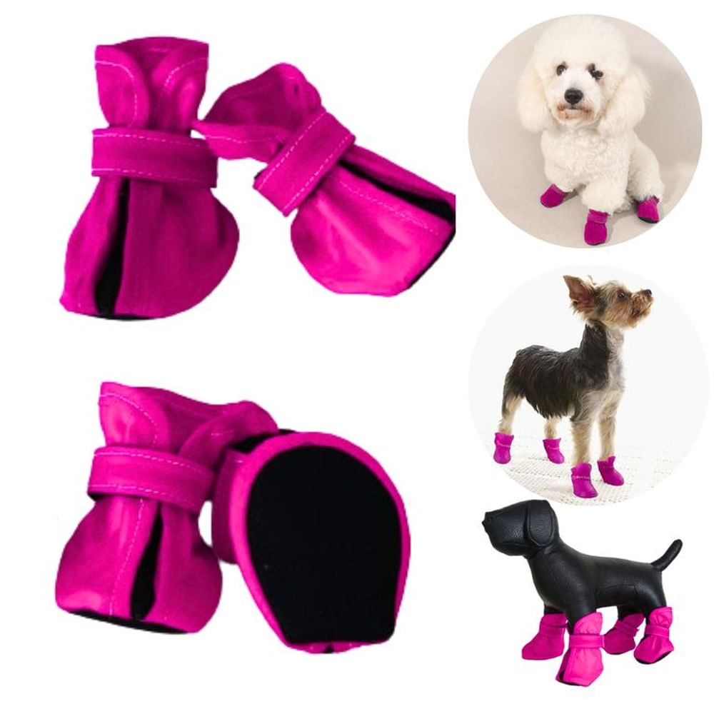 ZAPATOS IMPERMEABLES P-PERROS Y MASCOTAS FUCSIA-XXL