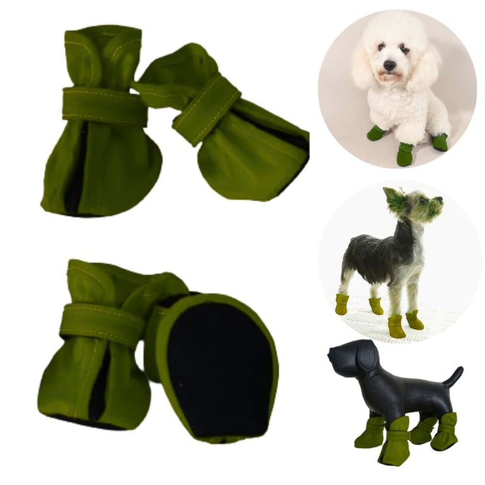ZAPATOS IMPERMEABLES P-PERROS Y MASCOTAS VERDE-XL