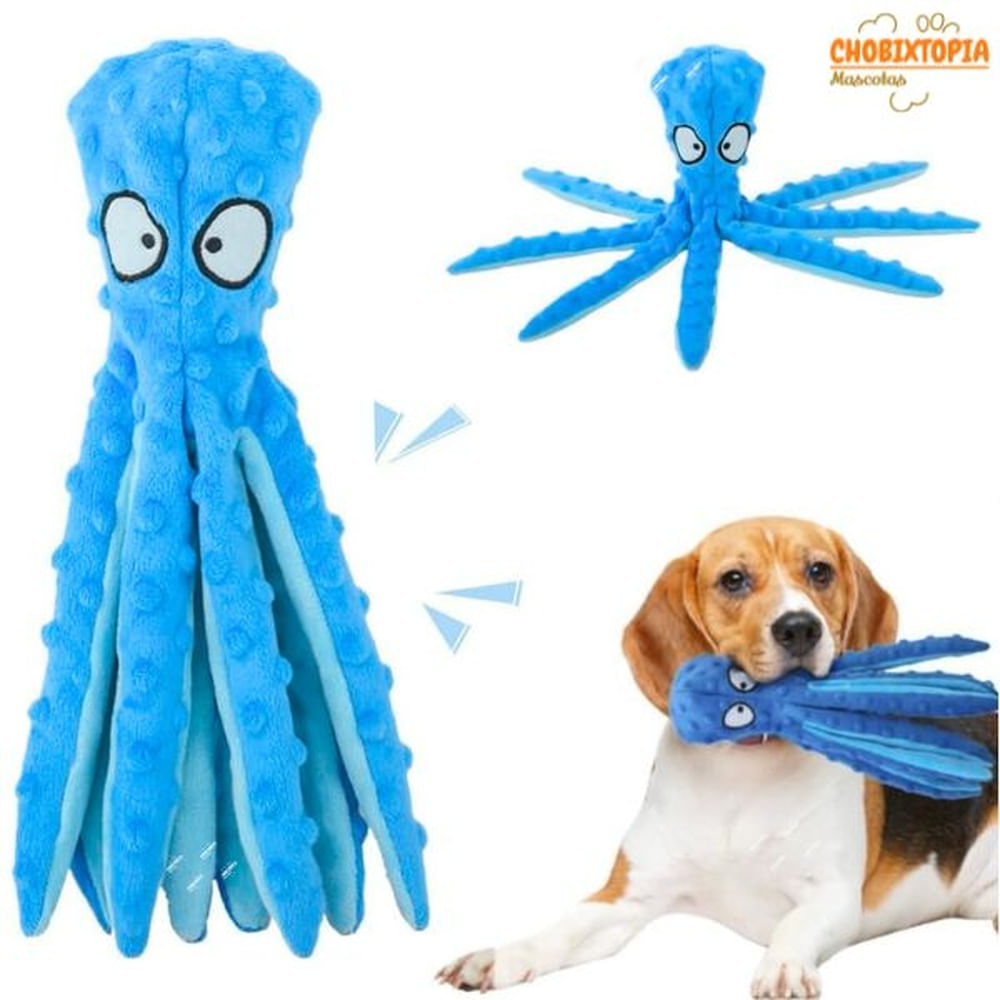 JUGUETE CHIRRIANTE PULPITO SIN RELLENO PARA PERROS CELESTE