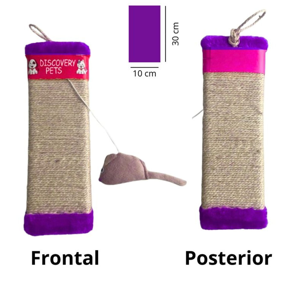 RASCADOR PARA GATO FORMA DE TABLA-MORADO