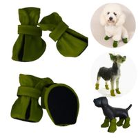 ZAPATOS IMPERMEABLES PARA PERROS MASCOTAS VERDE-M
