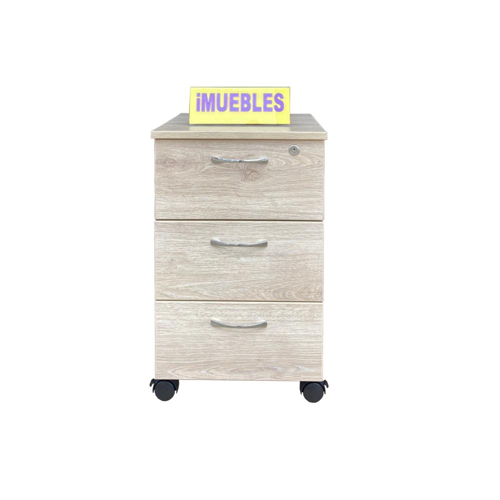 Gavetero de oficina con ruedas SAHIP color Damasco - TEMEL