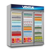 Vitrina Refrigeradora Ventus Visicooler VCTM1400L Plata de Acero 1400L