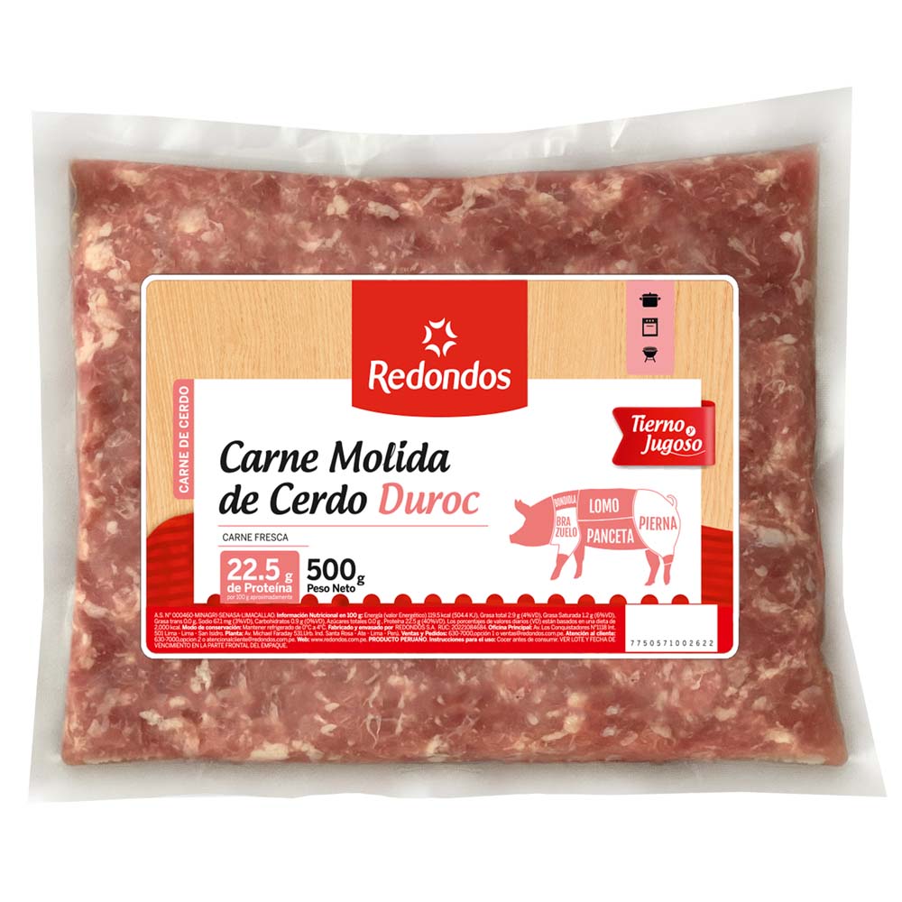 Carne Molida de Cerdo REDONDOS Empaque 500g