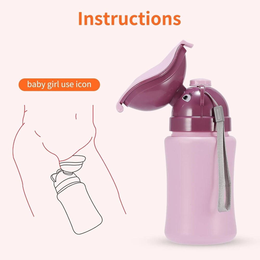 Urinario Orinal Portátil de Entrenamiento para Niños Rosado