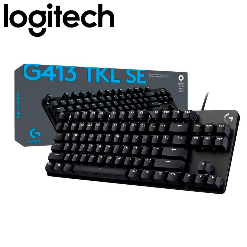 TECLADO LOGITECH G413 TKL SE BLACKLIGHT MECHANICAL GAMING BLACK