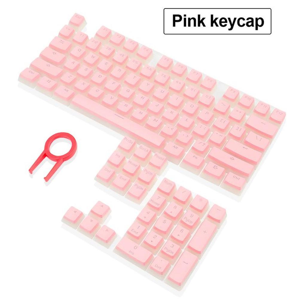 Redragon 105 Keycaps Teclas De Pudín Pbt De Doble Disparo Rosa