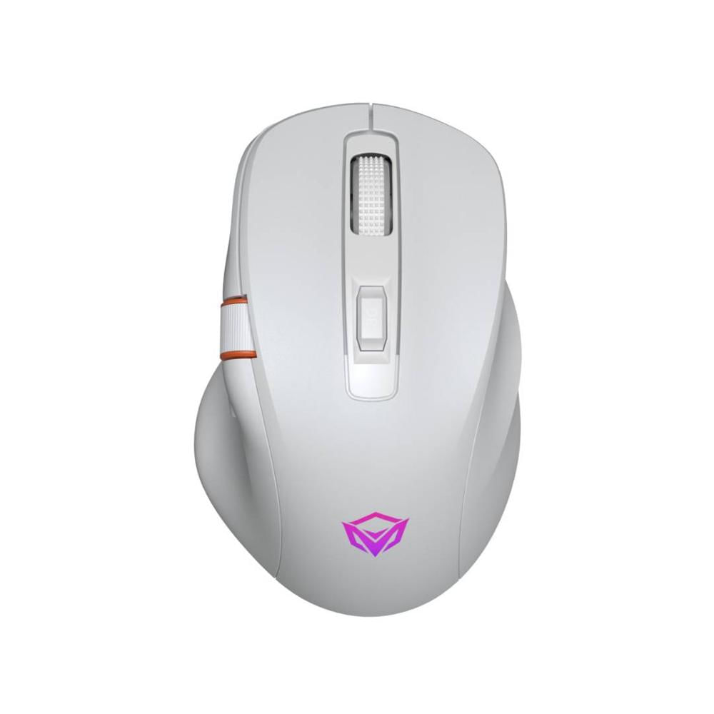 Mouse GW32 MEETION Inalámbrico Bluetooth Recargable Ergonómico Gamer Blanco