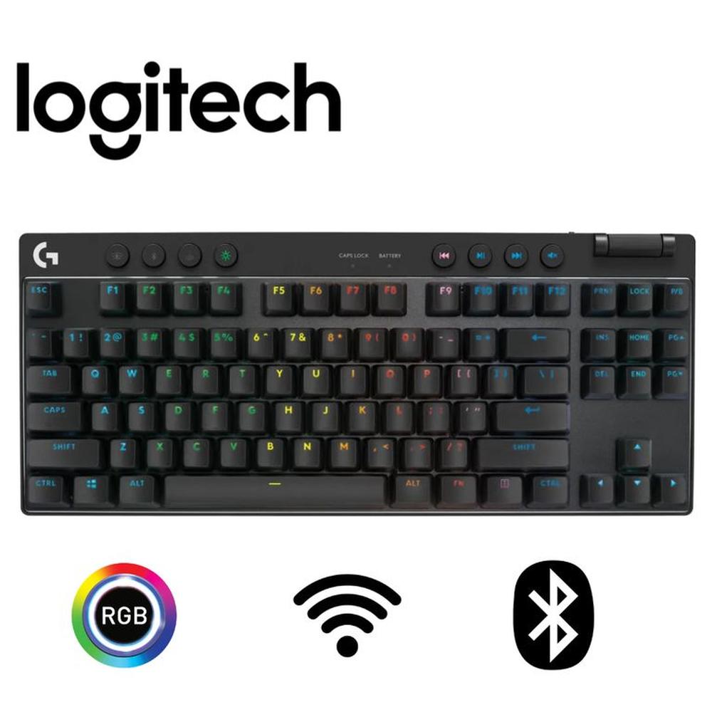 TECLADO LOGITECH PRO X TKL LIGHTSPEED INALAMBRICO USB-NEGRO