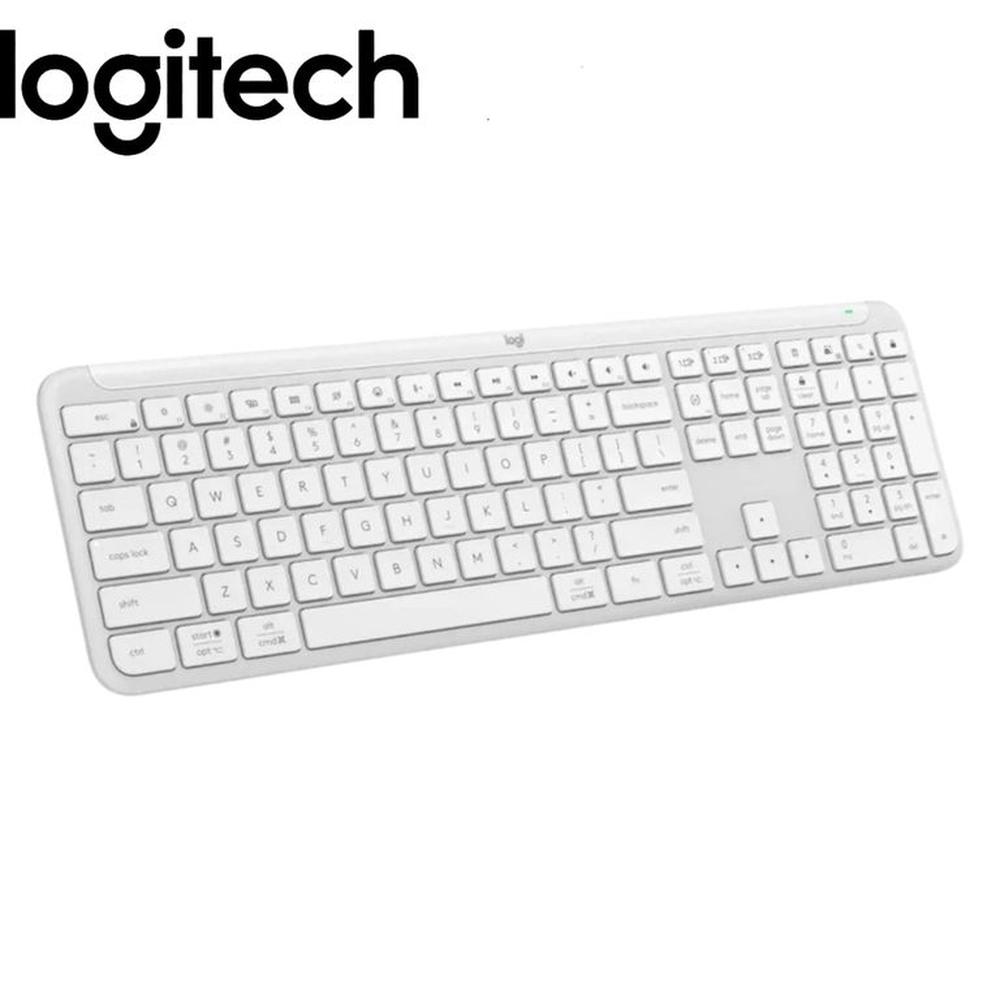 Teclado Slim Silent K950 - Conexión BluetoothUSB Color Blanco