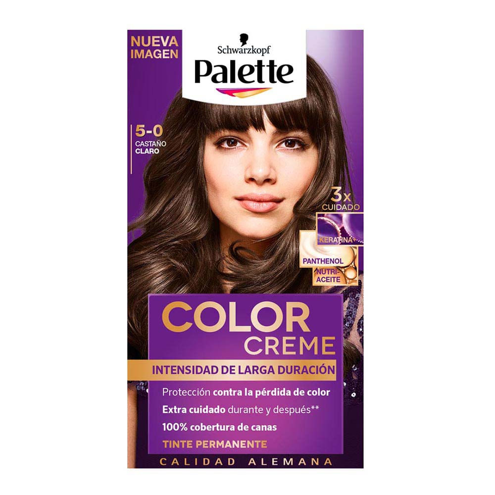 Tinte para Cabello PALETTE Color Creme 50 Castaño Claro