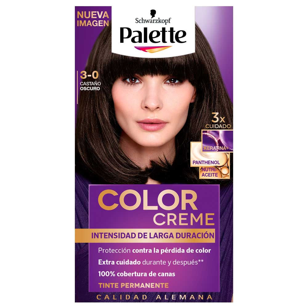 Tinte para Cabello PALETTE Color Creme 30 Castaño Oscuro