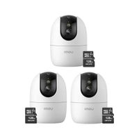 Kit 3 Cámara seguridad IMOU Ranger 2 Pro 3K 5MP + Micro SD 128GB con botón de llamada