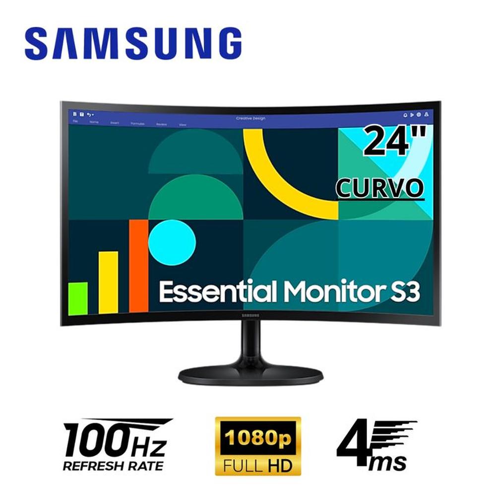 Monitor Essential S3 LS24D360GALXPE 24"" Curvo - 100 Hz - HDMI, VGA