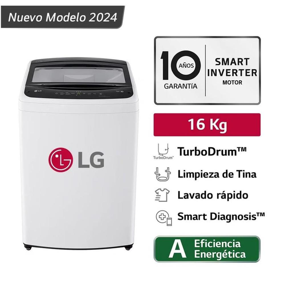 LAVADORA AUTOMÁTICA LG WT16WVTB 16KG BLANCO
