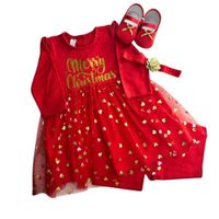 Conjunto Vestido 4 Piezas Para Bebé Niña