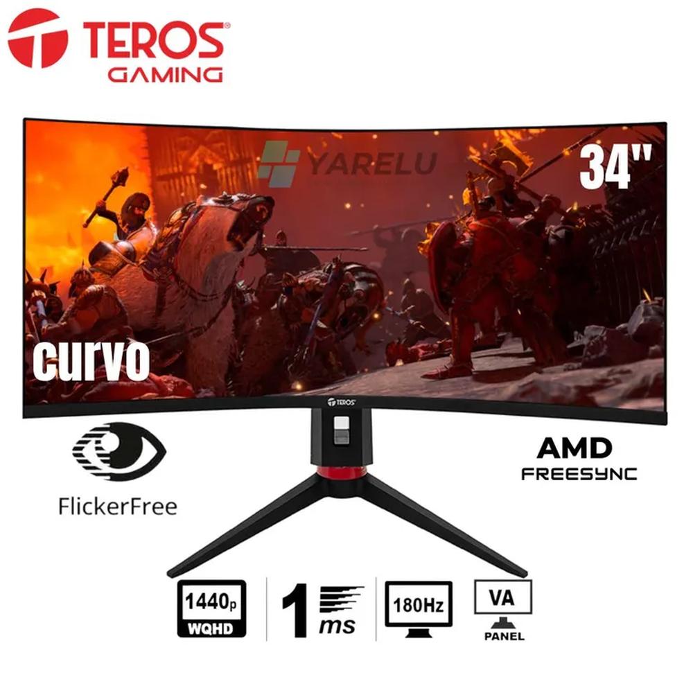 Monitor Teros TE-3411G, 34"" VA, 165 Hz, Ultrawide, HDMI/DisplayPort
