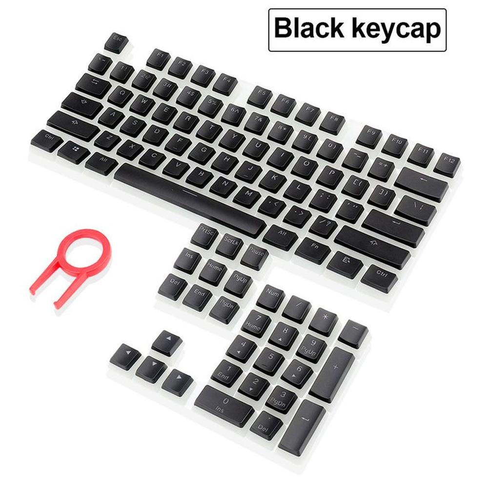Redragon 105 Keycaps Teclas De Pudín Pbt De Doble Disparo Negro