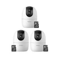 Kit 3 Cámara seguridad IMOU Ranger 2 Pro 3K 5MP + Micro SD 64GB con botón de llamada