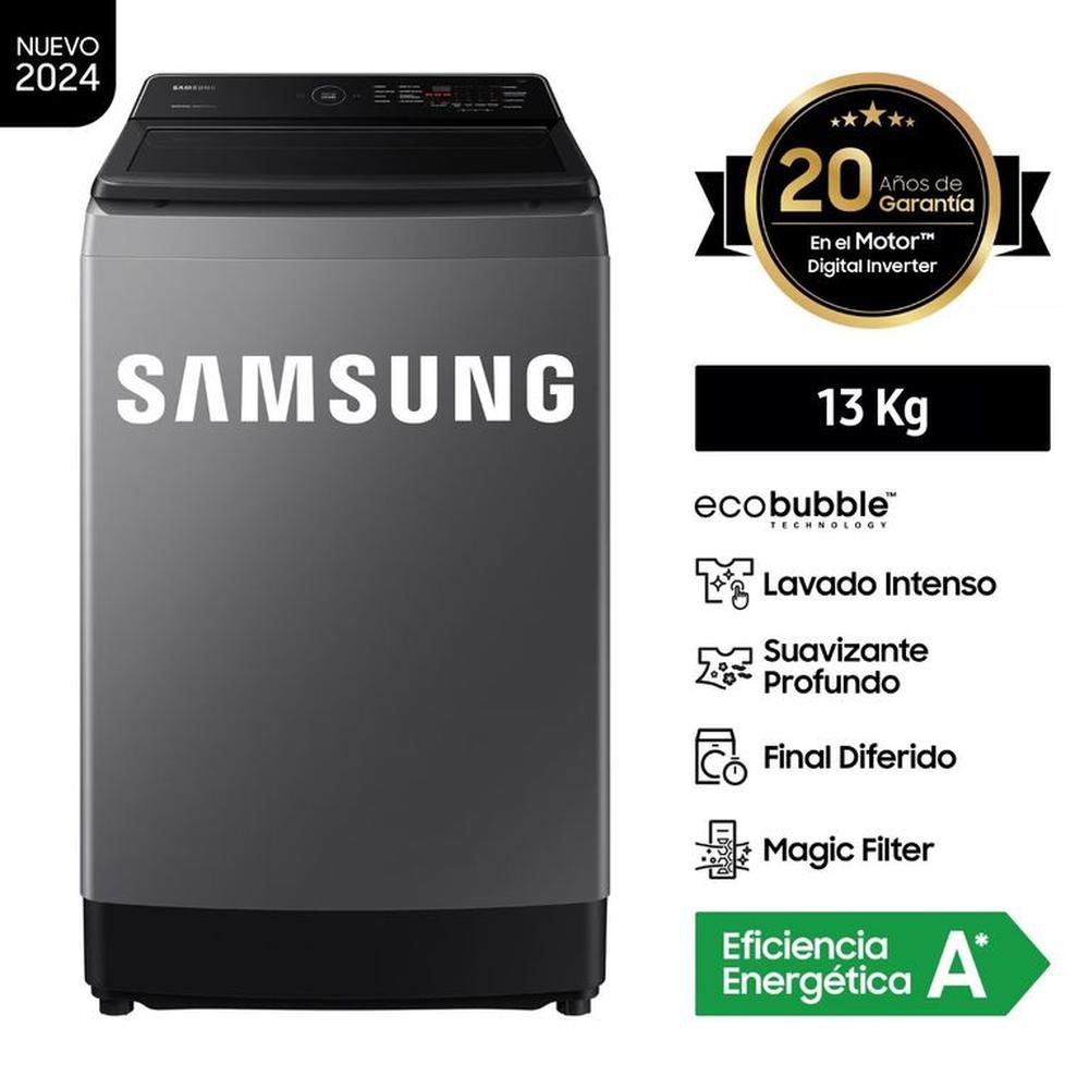 LAVADORA SAMSUNG ECOBUBBLE 13KG WA13CG5441BDPE GRIS