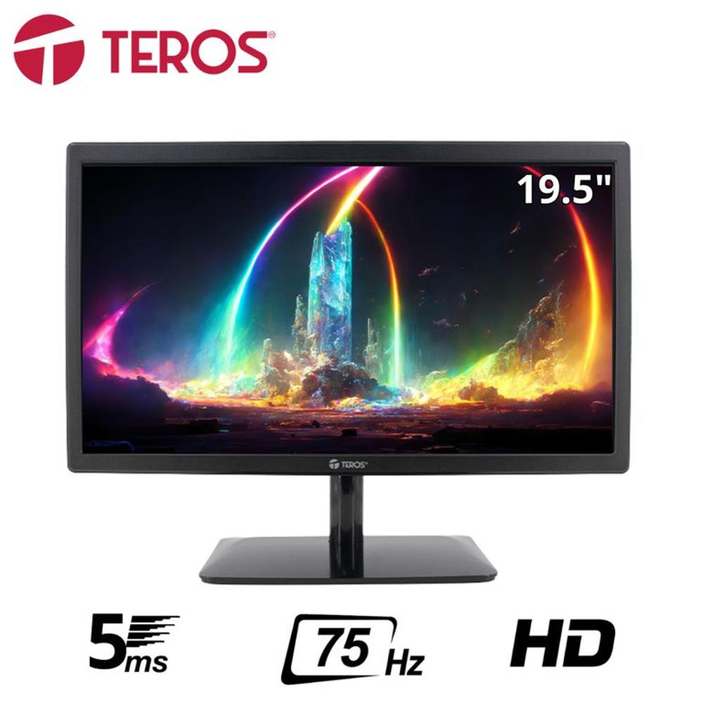 Monitor plano TEROS TE-1915S 195 HD+ TN 75Hz 5ms HDMI VGA negro