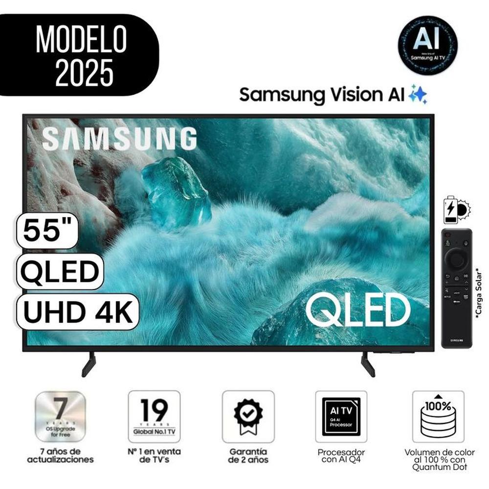Televisor Samsung 55 Pulg  QLED Smart UHD 4K Vision Ai QN55Q7FAAG Modelo 2025