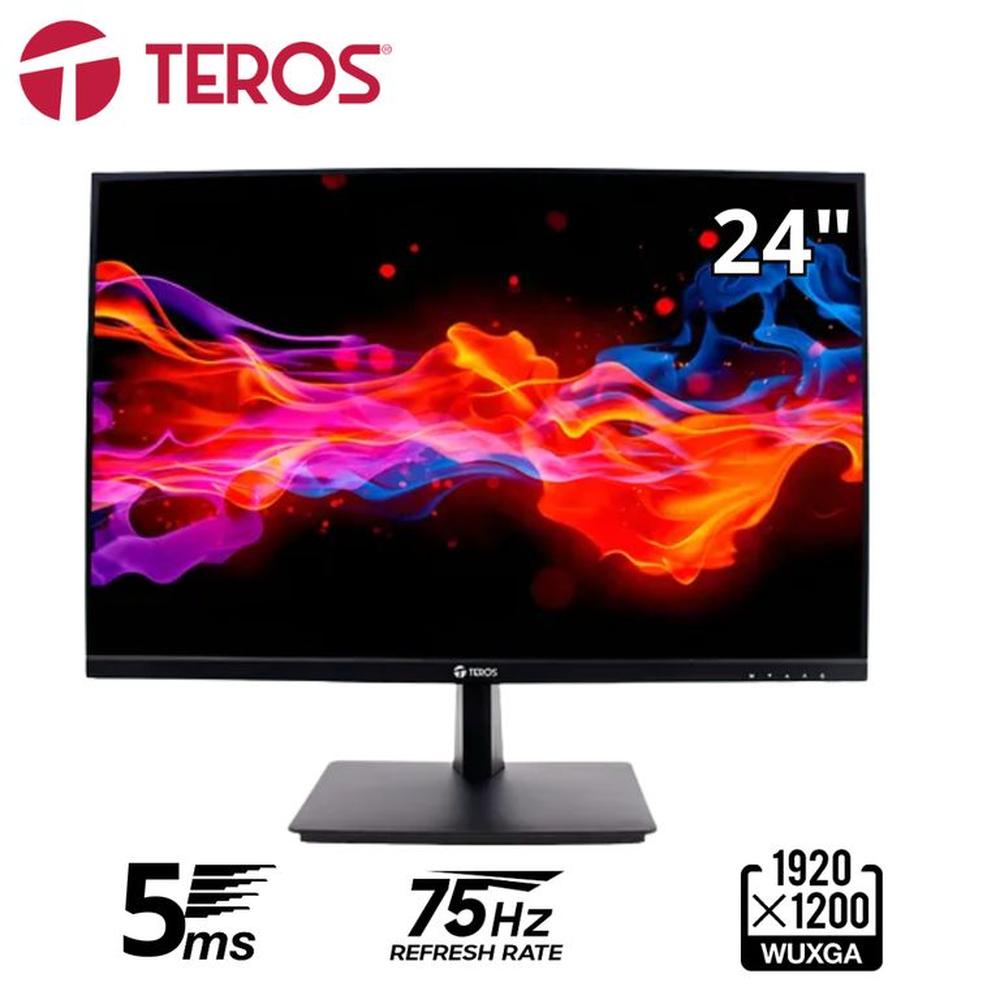 Monitor plano TEROS TE-2419CS 24 WUXGA IPS 75Hz 5ms HDMI VGA negro
