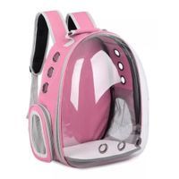 Mochila de Transporte Cápsula Transparente Burbuja Rosado