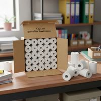 Caja de 50 rollos 80x80mm contometro termico 55g 80x80