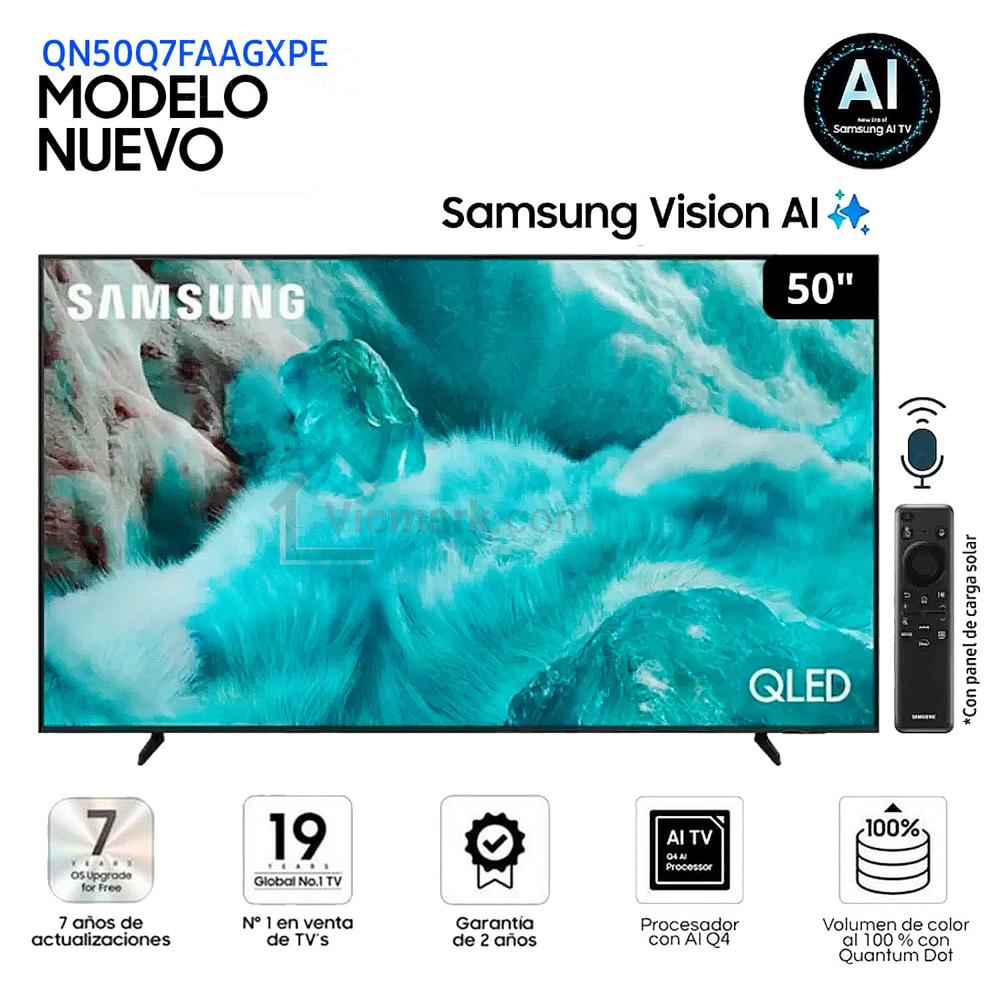 Televisor Samsung QLED 50 Pulg 4K Ultra HD Tizen QN50Q7FAAGXPE - Modelo 2025