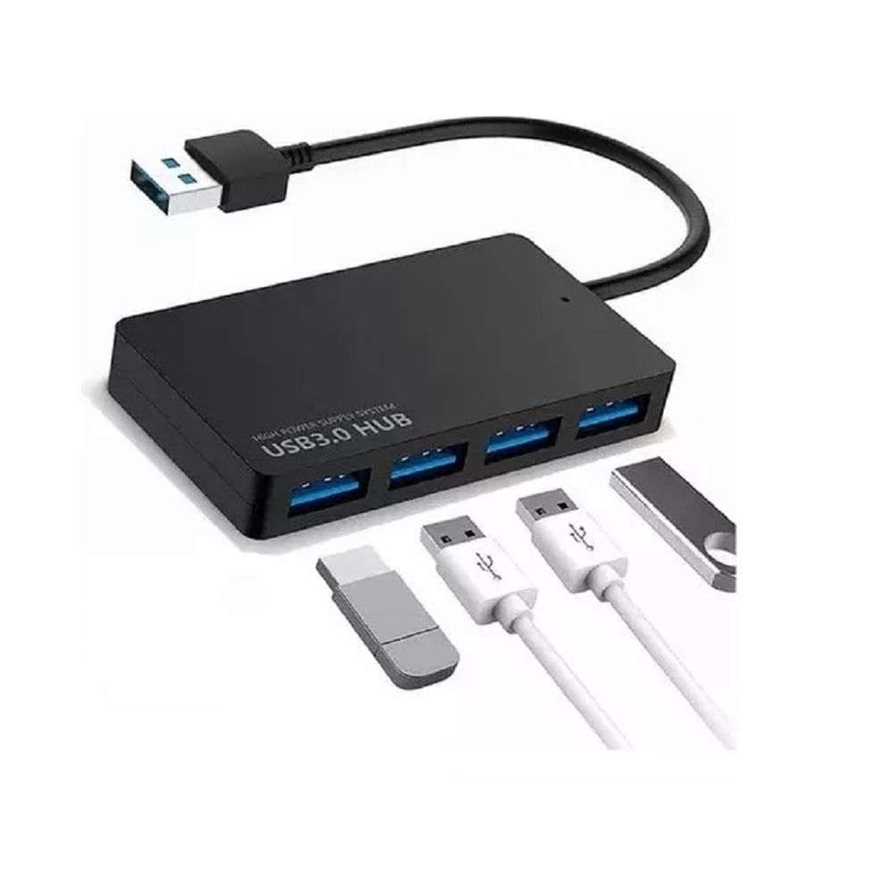Adaptador de Alta Velocidad Usb 3  0 Expansor de 4 Puertos Externo