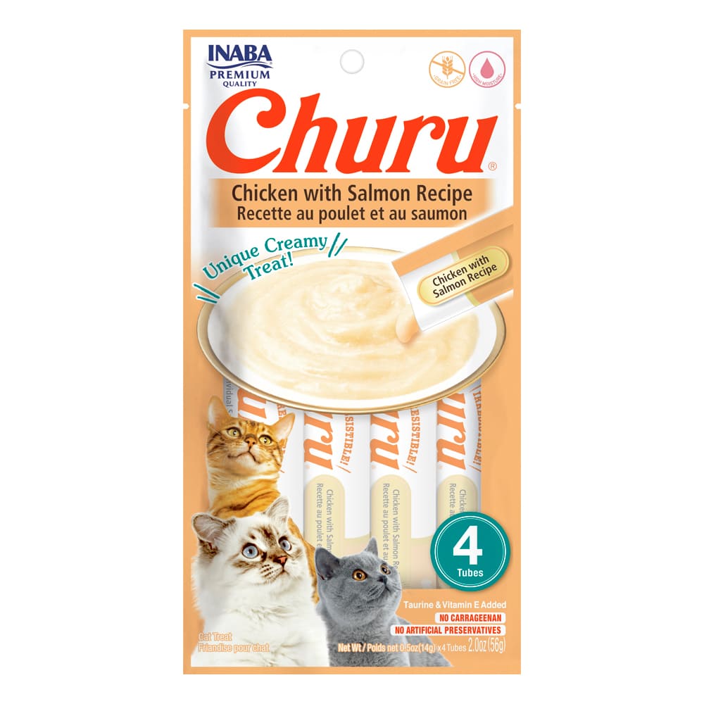 Snack Humedo para Gatos Churu Pollo con Salmon