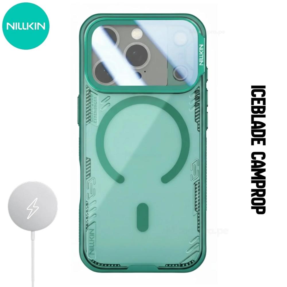 Case Nillkin Iceblade Camprop - iPhone 17 Pro MagSafe - Verde Transparente