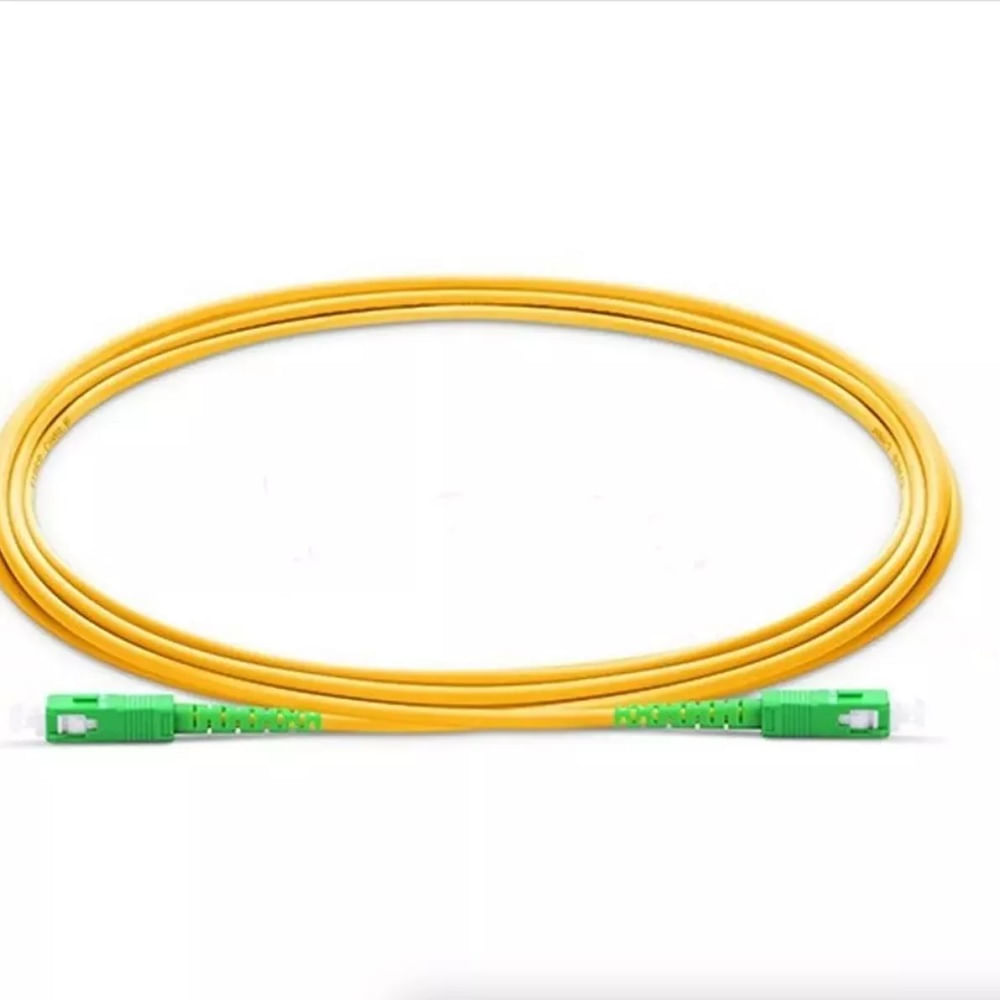 Patchcord de Fibra SC/APC-SC/APC 3mm PVC G652D 2m Pack 10 Unid