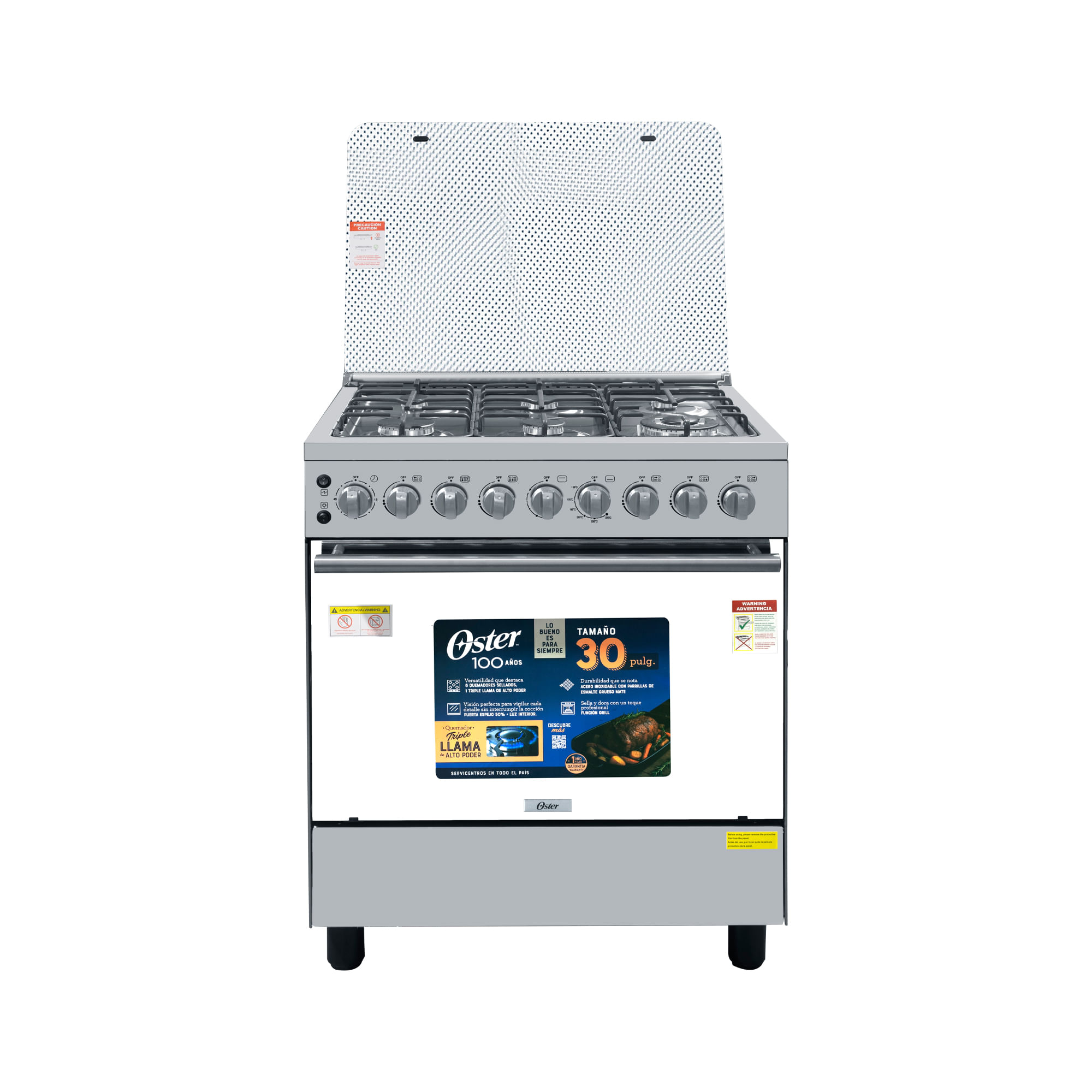 Cocina de Pie a Gas OSTER 6 Quemadores OS-PGSGC30061GISM Inox