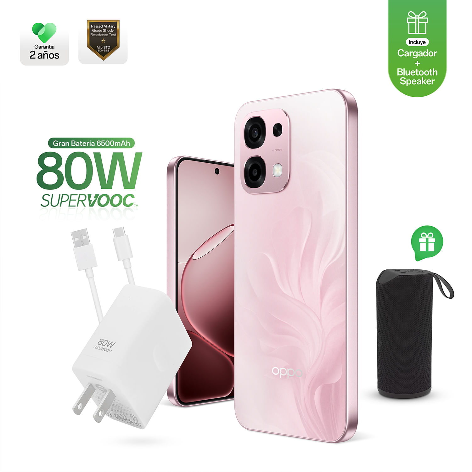 Smartphone OPPO A6 Pro 6.57"" 8GB 256GB Rosado + Parlante