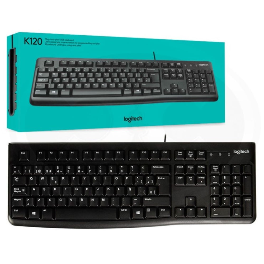 Teclado Logitech K120 Cableado