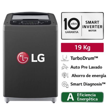 Lavadora LG WT19BPB 19Kg Negro Claro