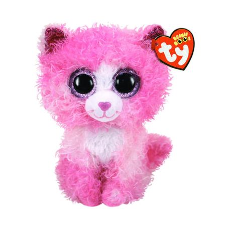 Peluche Ty Beanie Boos Reagan Gato Rosado Regular