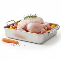 Bandeja para Horno de Acero Inoxidable 21.5 x 21.5 cm