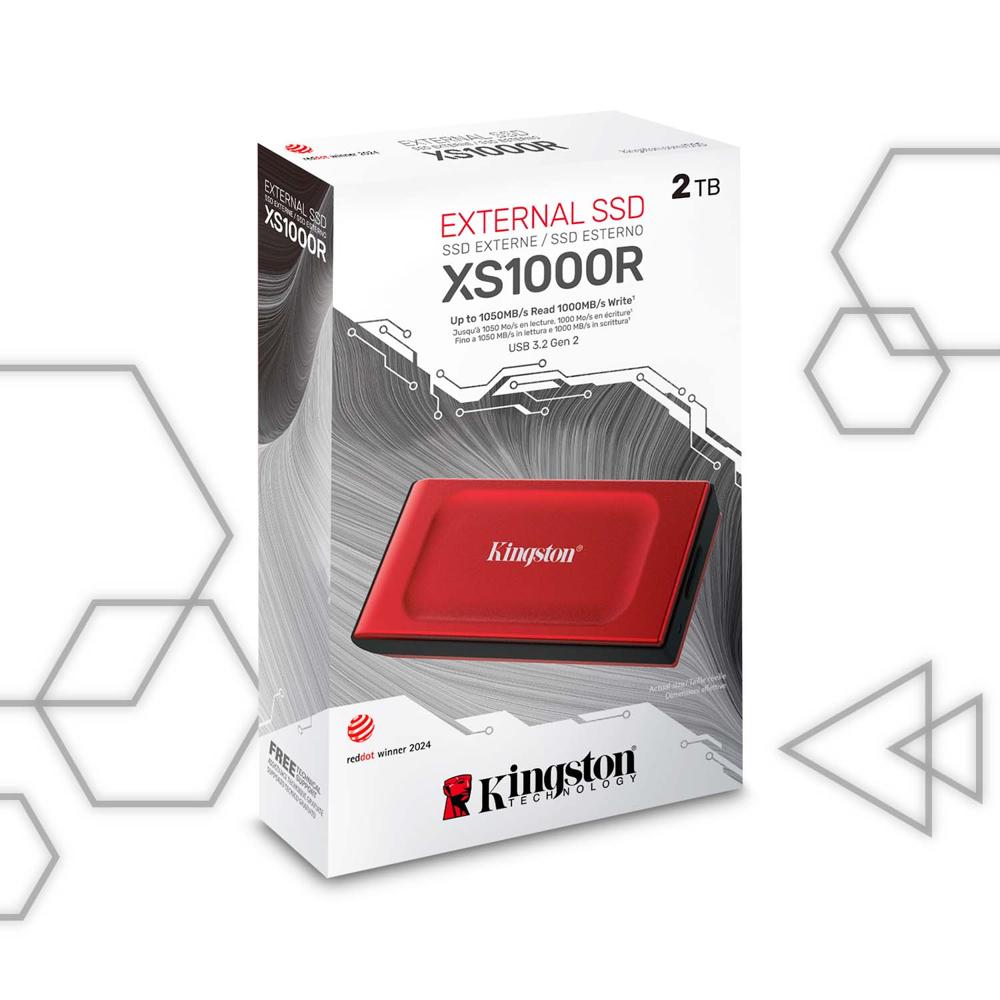 SSD Disco Externo Kingston XS1000 2TB - Red