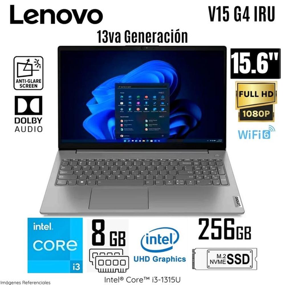 Laptop Lenovo V15 G4 IRU Intel Core i3-1315U 8GB RAM 256GB SSD 15.6 FHD - 83A100ELLM