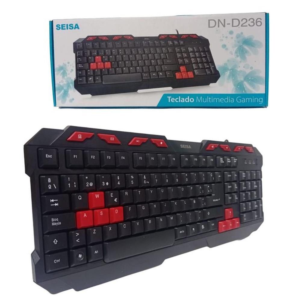 Teclado Multimedia Gamer para Pc Laptop Alambrico Seisa